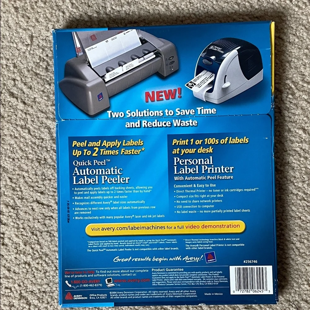 Avery Blue and White Inkjet Mailing Labels